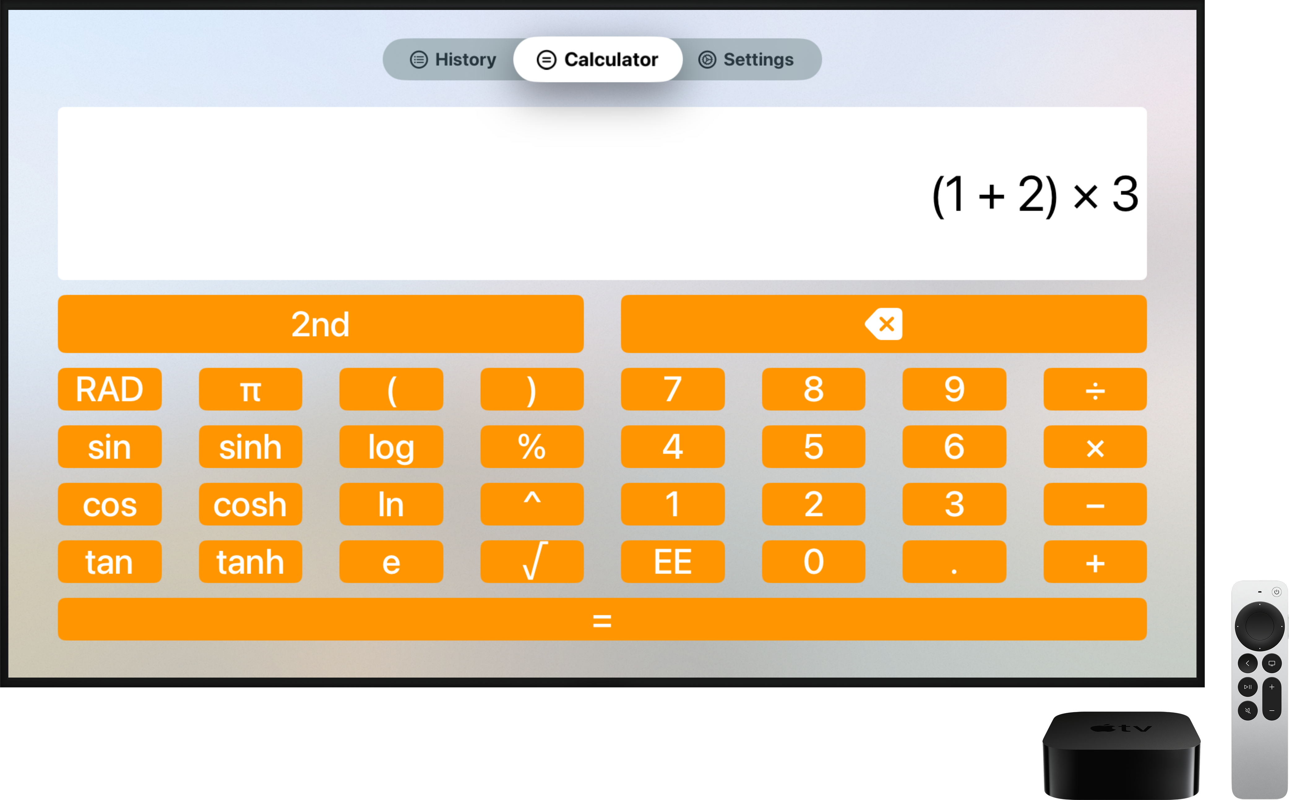 Calculi - Calculator on Apple TV